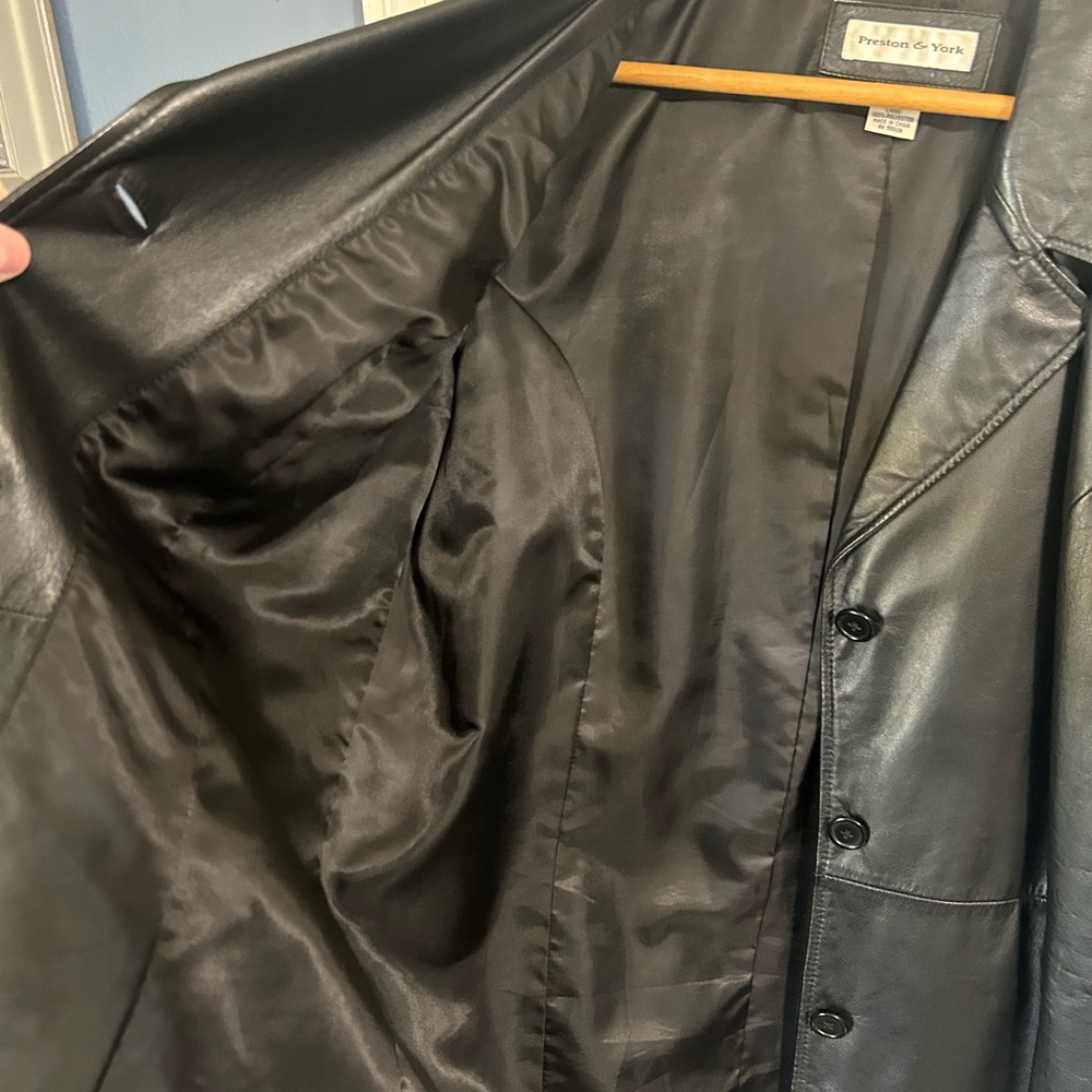 Preston & York Midnight Black Leather Coat - Picture 4 of 5